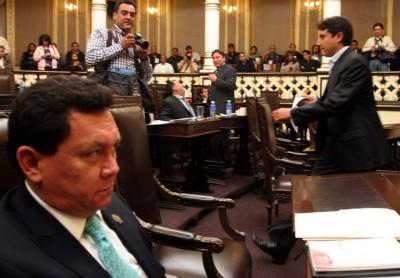 Héctor Alonso Granados y José Juan Espinosa en sesión.