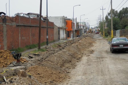 Calles intransitables por las obras del 5 de Mayo.