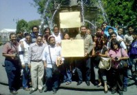 Protestan reporteros contra agresiones