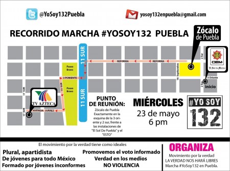 Marcha #YoSoy132 Puebla
