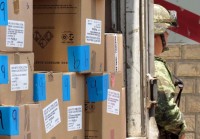Llegada de paquetería electoral