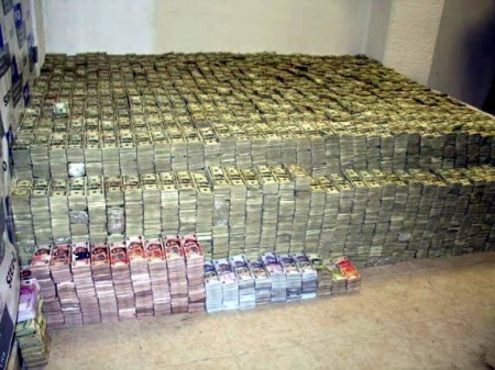 Dinero de los cárteles en México.