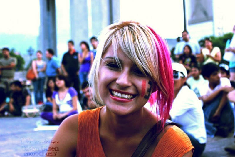 Faces of Pacifist Demonstrators.