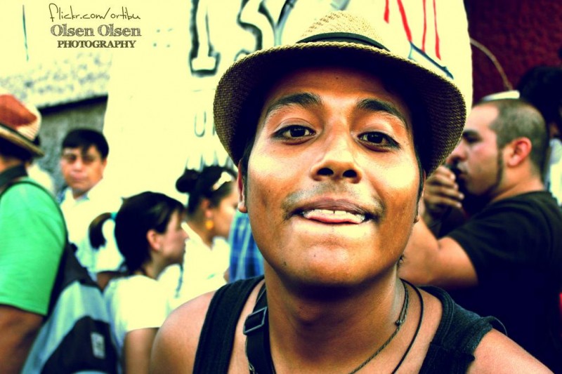 Faces of Pacifist Demonstrators.