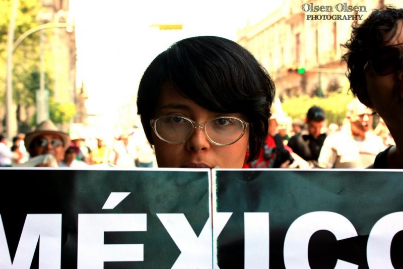 Faces of Pacifist Demonstrators.