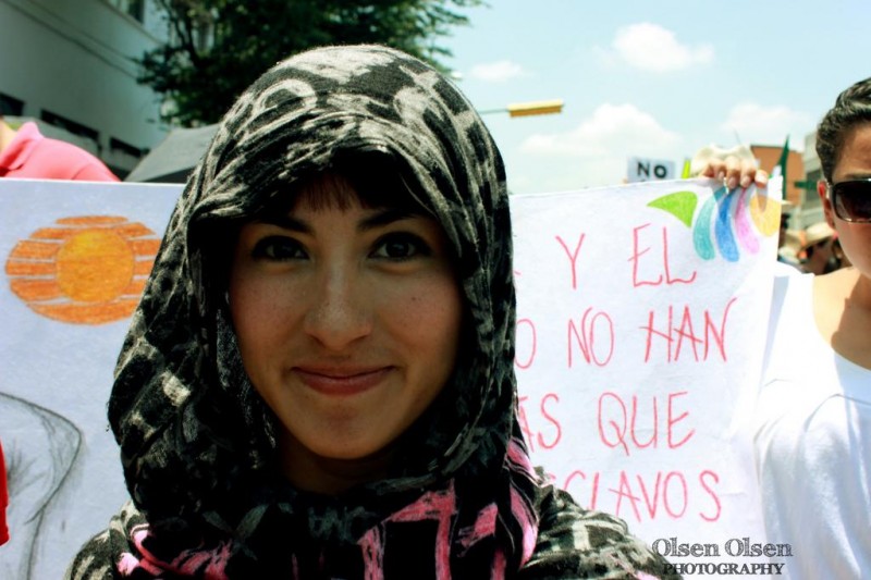 Faces of Pacifist Demonstrators.