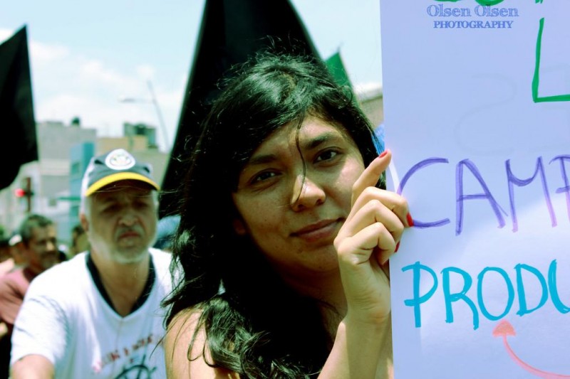 Faces of Pacifist Demonstrators.