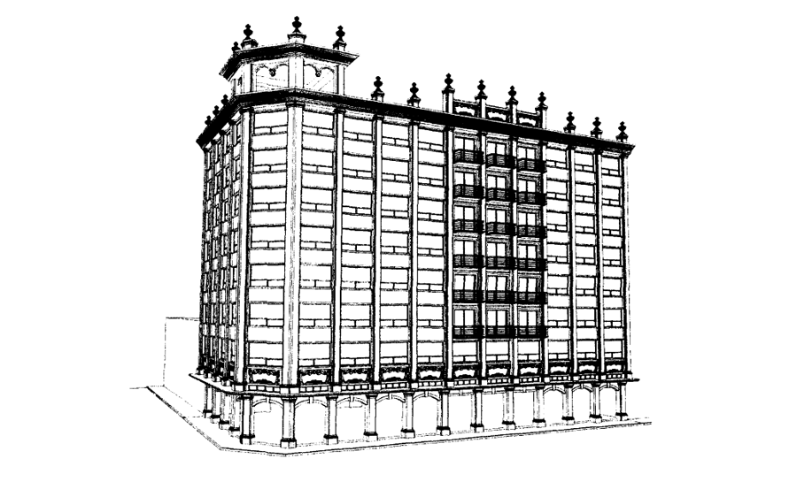 Imagen tomada del documento "Análisis arquitectónico del Edificio Vacas" presentado por Francisco Enrique Méndez Munguia