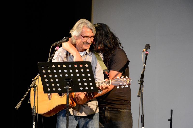 Durante el homenaje a Carlos Arellano, en febrero del 2014 Foto: Marlene Martínez