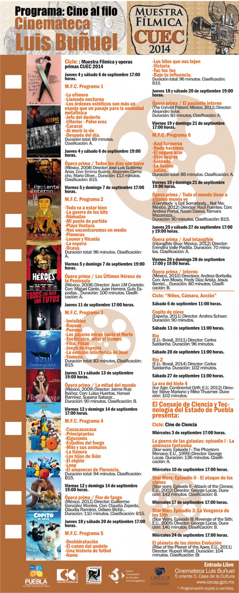 Programación Cinemateca Luis Buñuel