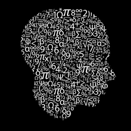 head with numbers, vector