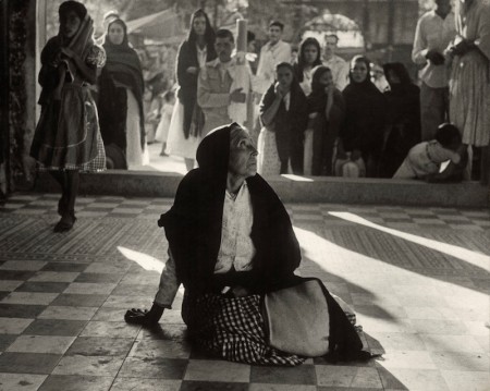 MEXICO. Totanico. 1958. Mexican peasant in adoration at a church. M-MX-TOT-001