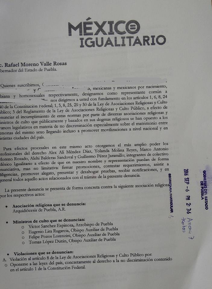 denuncia_arquidiocesis-matrimonio igualitario