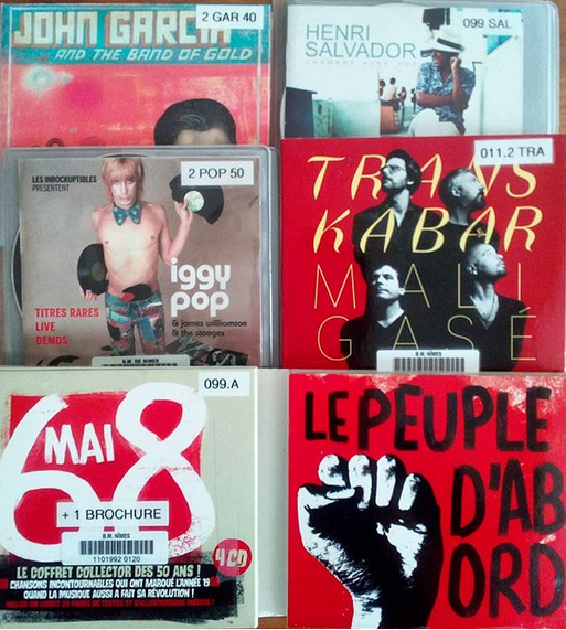 Discos prestados de la Biblioteca Central de Nimes / Foto: Alonso Pérez Fragua