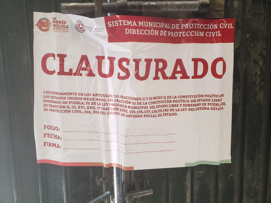 Clausuran perforación de pozo de Junghanns en Tlaxcalancingo por no contar con permisos