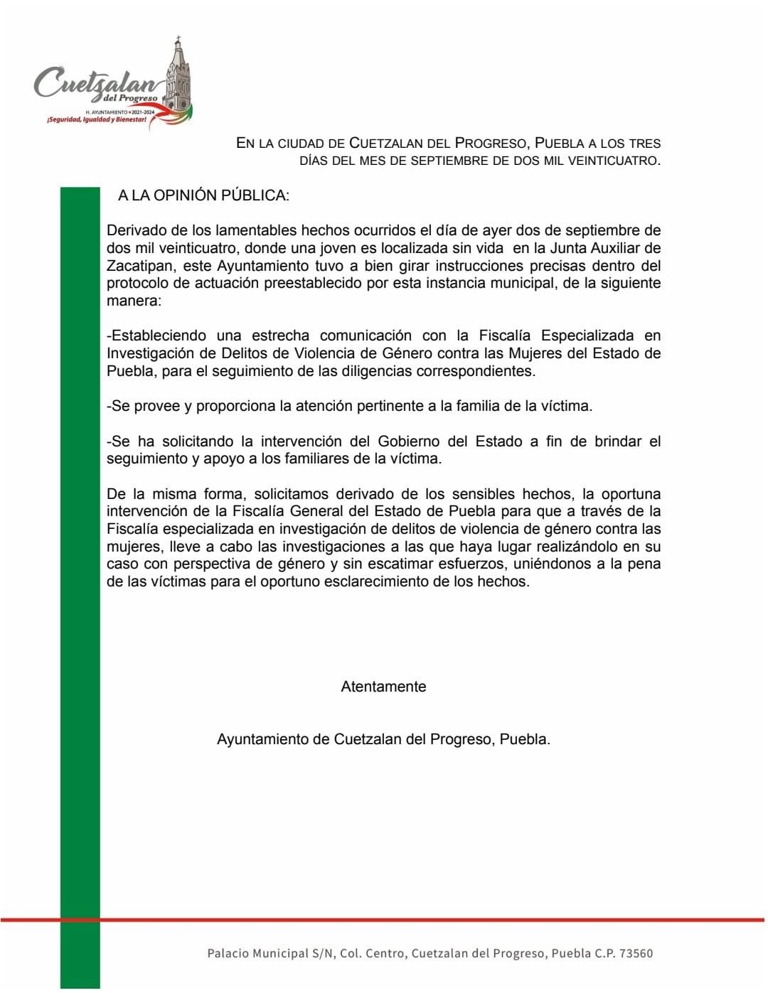 Feminicidios en Cuetzalan