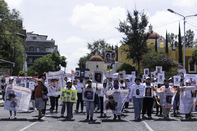 Marcha del colectivo Voz de los Desaparecidos en Puebla, por las personas desaparecidas. Día Internacional de las Víctimas de Desapariciones Forzadas. 30 de agosto 2025. Foto: Marlene Martínez
