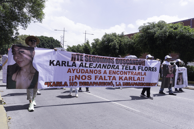 Marcha del colectivo Voz de los Desaparecidos en Puebla, por las personas desaparecidas. Día Internacional de las Víctimas de Desapariciones Forzadas. 30 de agosto 2025. Foto: Marlene Martínez