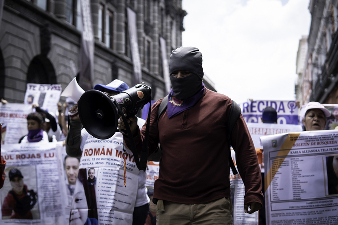 Marcha del colectivo Voz de los Desaparecidos en Puebla, por las personas desaparecidas. Día Internacional de las Víctimas de Desapariciones Forzadas. 30 de agosto 2025. Foto: Marlene Martínez
